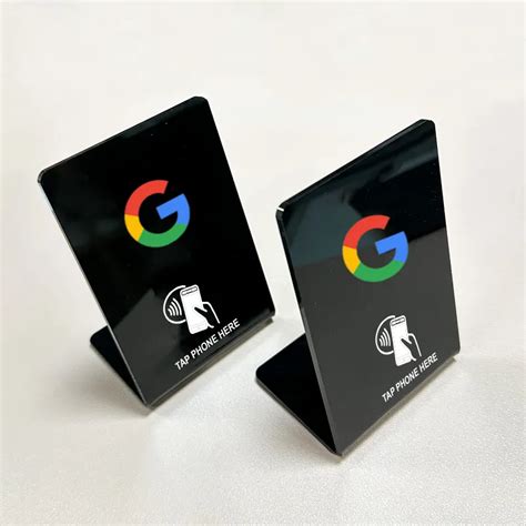 custom nfc stand|google review stand.